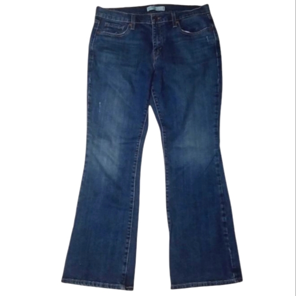 Levi's 515 Boot Cut Jeans Dark Wash Studded Back Flap Pockets Cotton Size 10 S - Picture 1 of 10